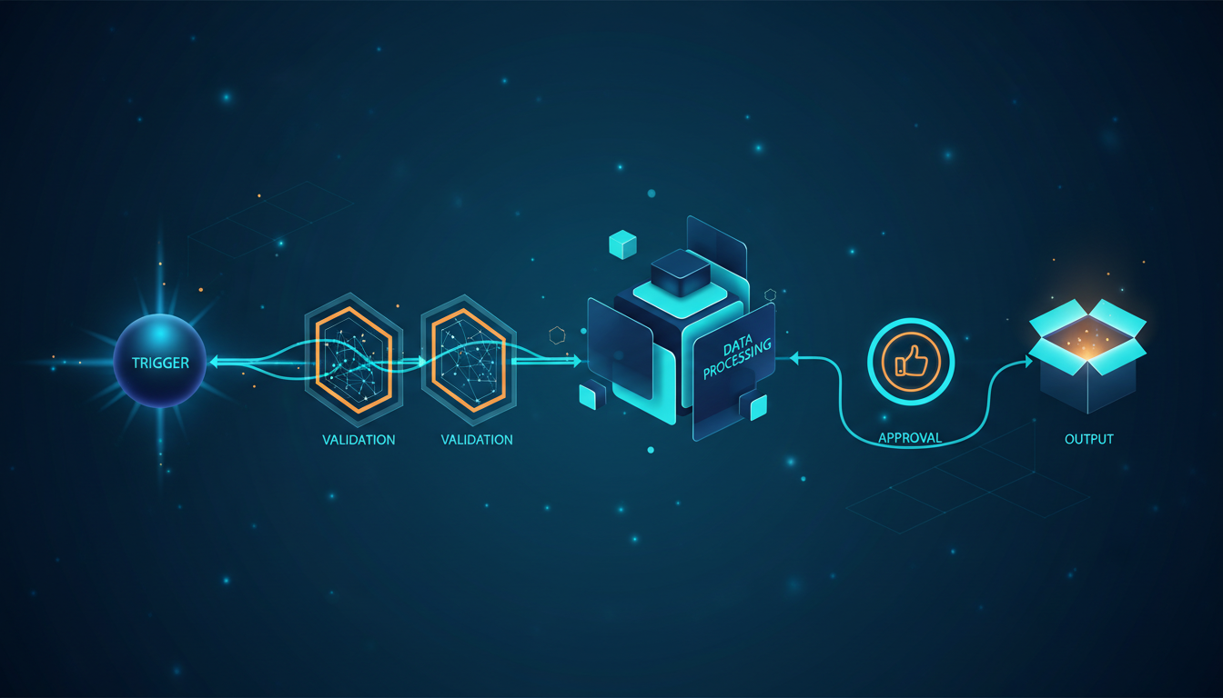 Ilustrasi editorial: Dasar automation n8n Zapier Make